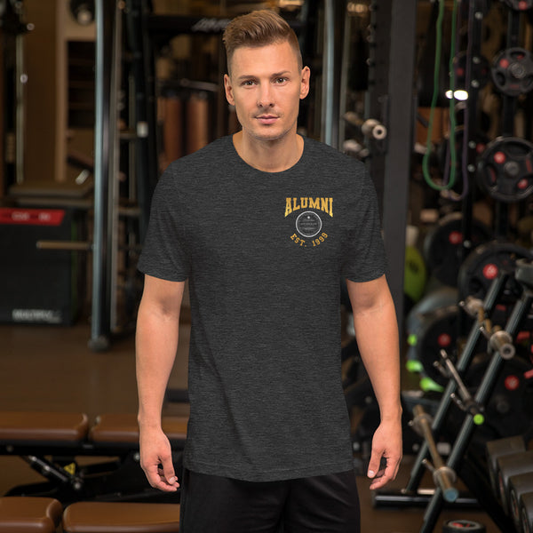Alumni Seal Est. Front Pocket Metallic Unisex T-Shirt