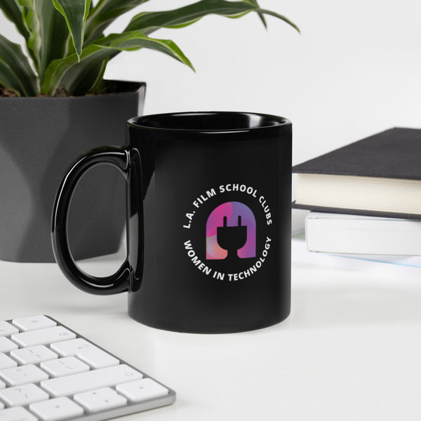 Student Clubs – Women in Technology Black Glossy Mug