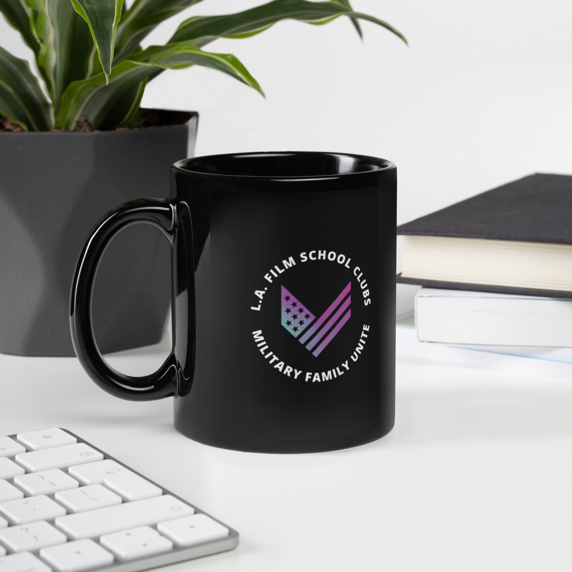 Student Clubs – Military Family Unite Black Glossy Mug