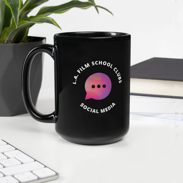 Student Clubs – Social Media Club Black Glossy Mug