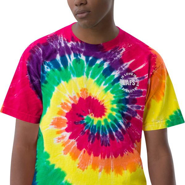 Pride Vintage Love is Love Oversized tie-dye t-shirt