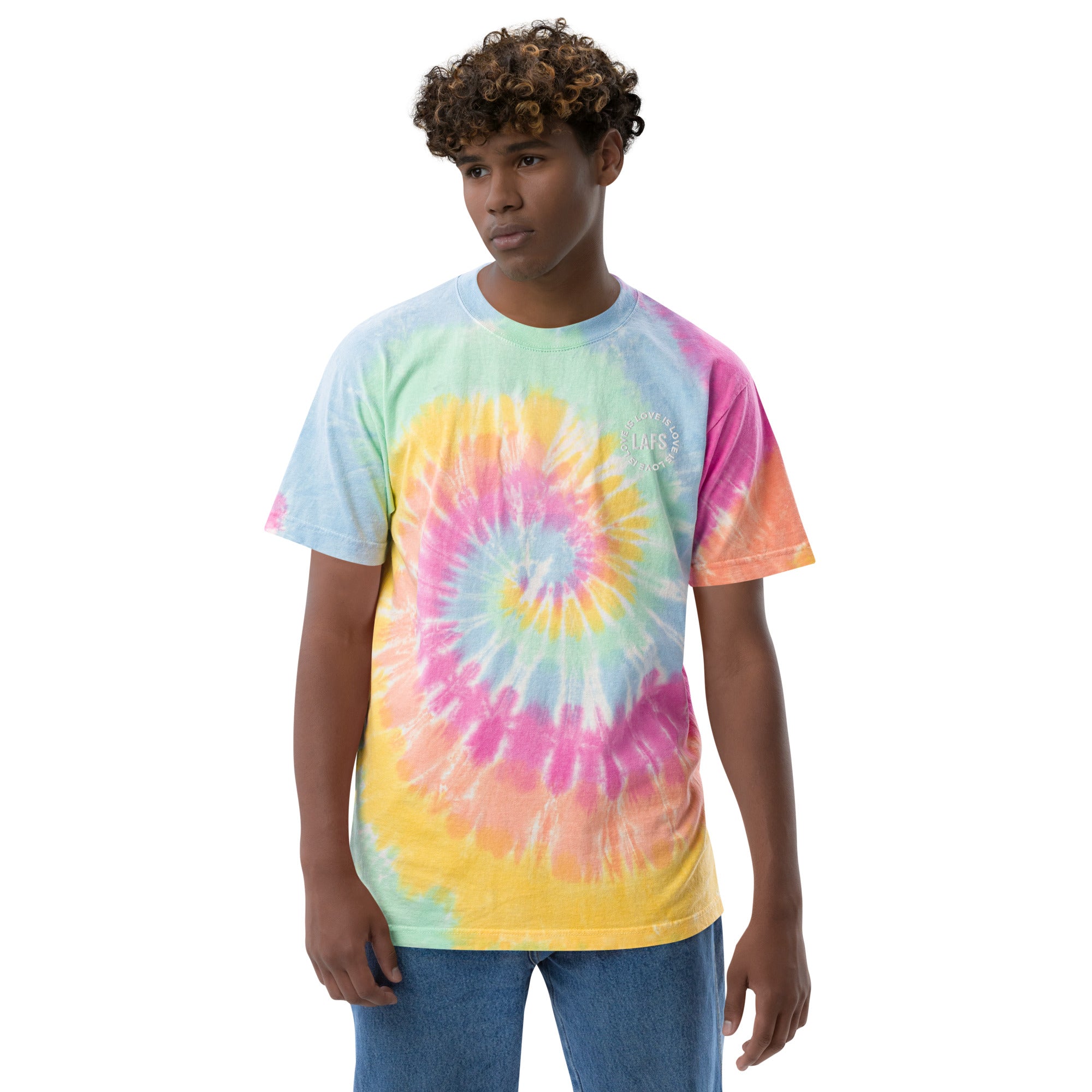 Pride Vintage Love is Love Oversized tie-dye t-shirt – LAFS