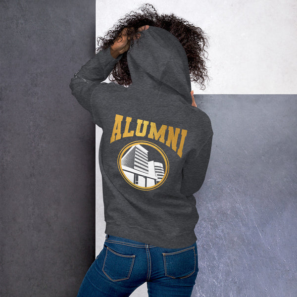 Alumni Building Text with LAFS logo on sleeve Unisex Hoodie